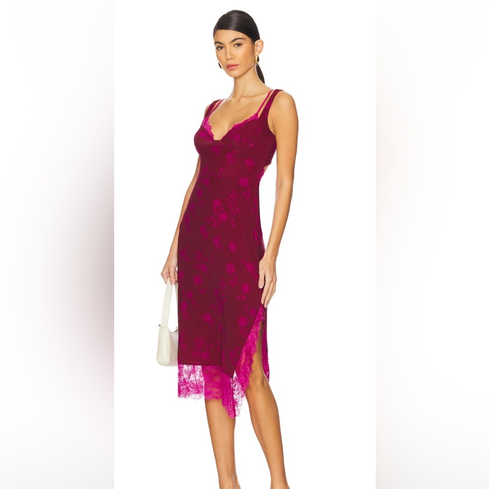 Free People Burgundy Lace Dress
